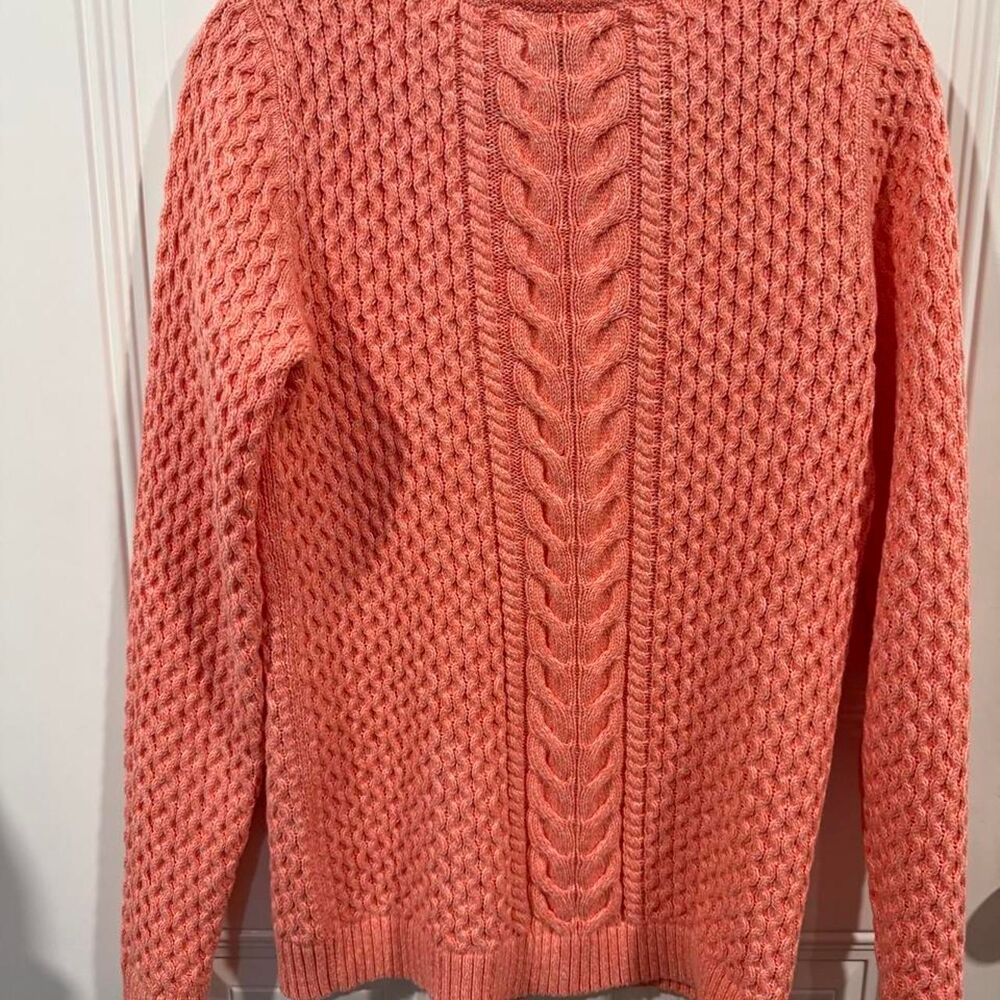 Lands-end Women's Pink and Orange Jumper - Picture 3 of 3